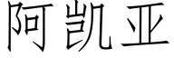 阿凱亞 (仿宋矢量字庫)