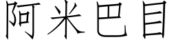 阿米巴目 (仿宋矢量字庫)