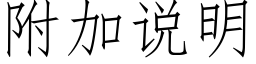 附加說明 (仿宋矢量字庫)