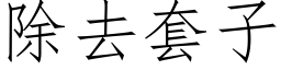 除去套子 (仿宋矢量字庫)