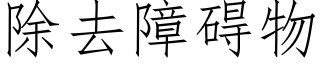 除去障碍物 (仿宋矢量字库)
