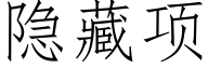 隐藏項 (仿宋矢量字庫)