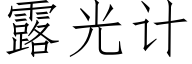 露光计 (仿宋矢量字库)