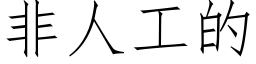 非人工的 (仿宋矢量字庫)