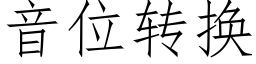 音位转换 (仿宋矢量字库)