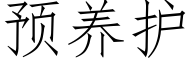 预养护 (仿宋矢量字库)