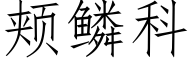 頰鱗科 (仿宋矢量字庫)