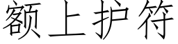 额上护符 (仿宋矢量字库)