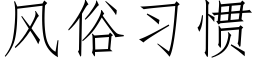 風俗習慣 (仿宋矢量字庫)