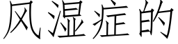 風濕症的 (仿宋矢量字庫)