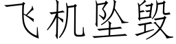 飞机坠毁 (仿宋矢量字库)