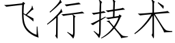 飛行技術 (仿宋矢量字庫)