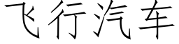 飛行汽車 (仿宋矢量字庫)
