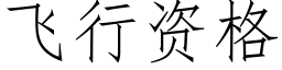 飞行资格 (仿宋矢量字库)