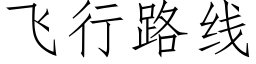 飞行路线 (仿宋矢量字库)