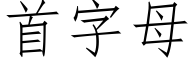 首字母 (仿宋矢量字庫)