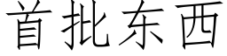 首批东西 (仿宋矢量字库)