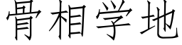 骨相学地 (仿宋矢量字库)