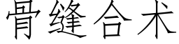 骨縫合術 (仿宋矢量字庫)