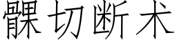 髁切斷術 (仿宋矢量字庫)