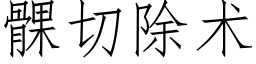 髁切除術 (仿宋矢量字庫)