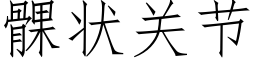 髁狀關節 (仿宋矢量字庫)