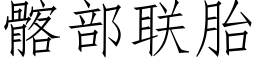 髂部联胎 (仿宋矢量字库)