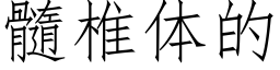 髓椎體的 (仿宋矢量字庫)