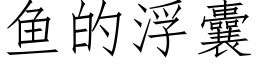 魚的浮囊 (仿宋矢量字庫)