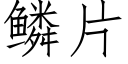 鱗片 (仿宋矢量字庫)