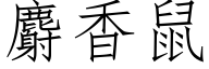 麝香鼠 (仿宋矢量字库)