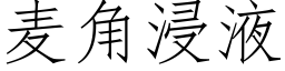 麦角浸液 (仿宋矢量字库)