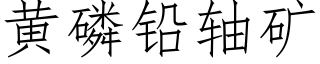 黃磷鉛軸礦 (仿宋矢量字庫)