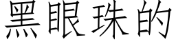 黑眼珠的 (仿宋矢量字庫)