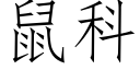 鼠科 (仿宋矢量字庫)