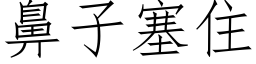 鼻子塞住 (仿宋矢量字库)