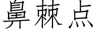 鼻棘点 (仿宋矢量字库)