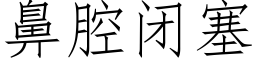 鼻腔閉塞 (仿宋矢量字庫)