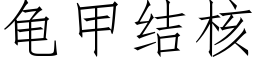 龜甲結核 (仿宋矢量字庫)