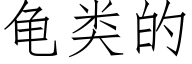 龜類的 (仿宋矢量字庫)