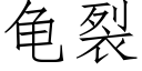 龜裂 (仿宋矢量字庫)