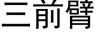 三前臂 (黑體矢量字庫)