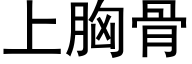 上胸骨 (黑体矢量字库)