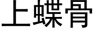 上蝶骨 (黑体矢量字库)