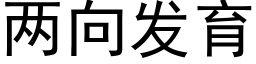 兩向發育 (黑體矢量字庫)