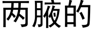 两腋的 (黑体矢量字库)