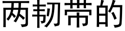 两韧带的 (黑体矢量字库)