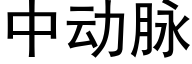 中动脉 (黑体矢量字库)