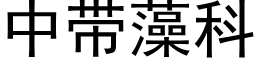 中帶藻科 (黑體矢量字庫)