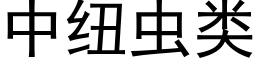 中纽虫类 (黑体矢量字库)